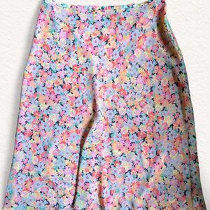 Vintage‎ Y2K Evan-Picone Floral Midi Skirt Pastel Blooms size 10